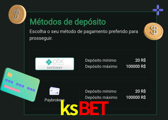 O cassino ksbet oferece uma grande variedade de métodos de pagamento